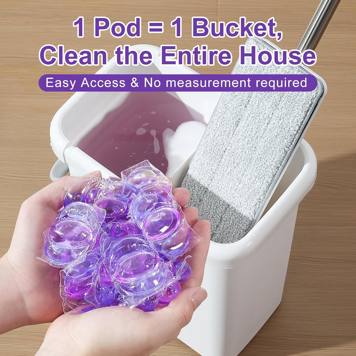 JOYMOOP Floor Cleaner for Mopping, 15 PCS Mopping Solution, Hardwood Floor Cleaner, Works Perfectly with Mop Bucket