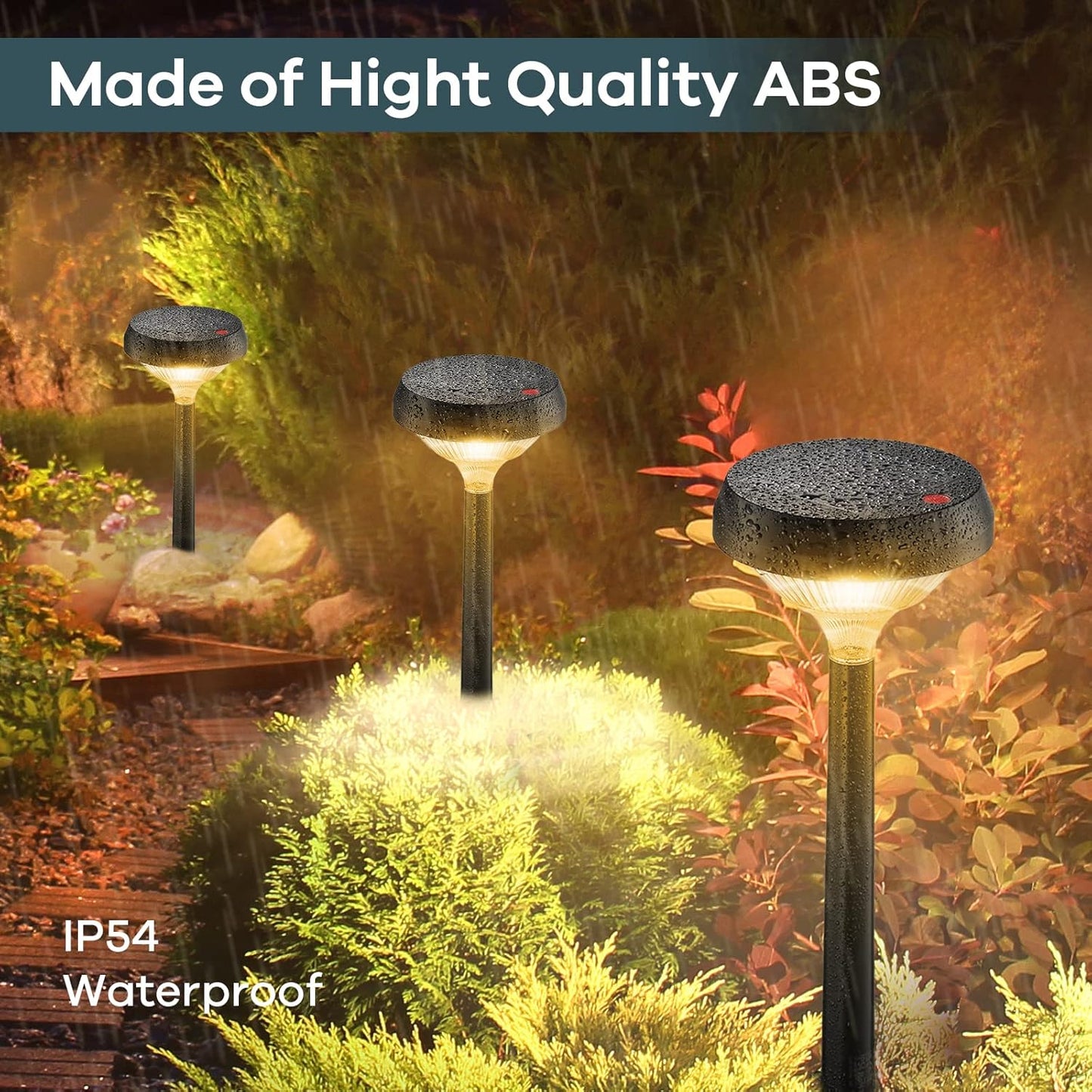 Linkind Solar Lights Outdoor 8 Pack, Solar Pathway Lights, Warm White Landscape Path Lights Waterproof for Walkway Yard Garden Driveway