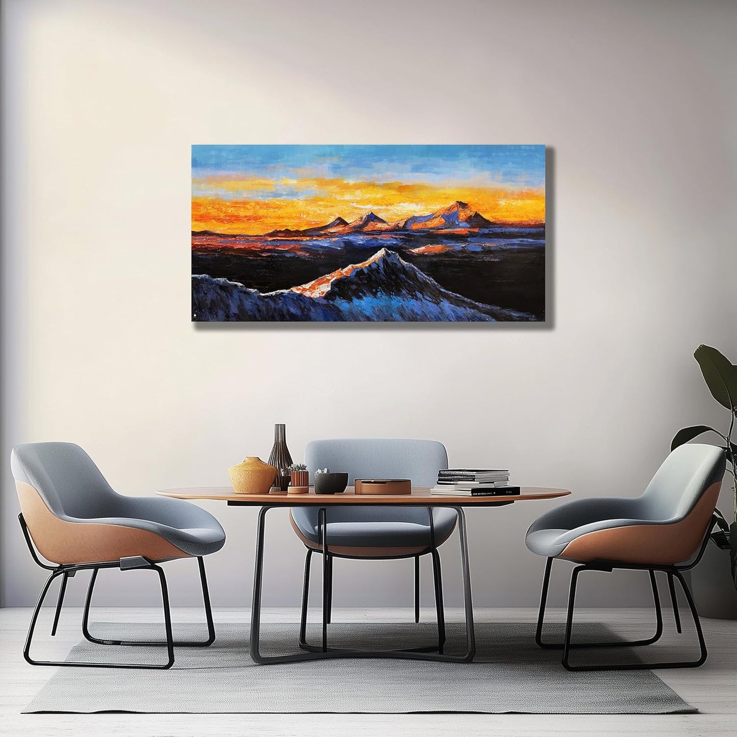 Belmrxne Nature Wall Art Colorful Wall Decor Modern Canvas Painting Room Aesthetic Artwork for Living Room Bedroom Dining Room Office Home Decor 24x48 inch