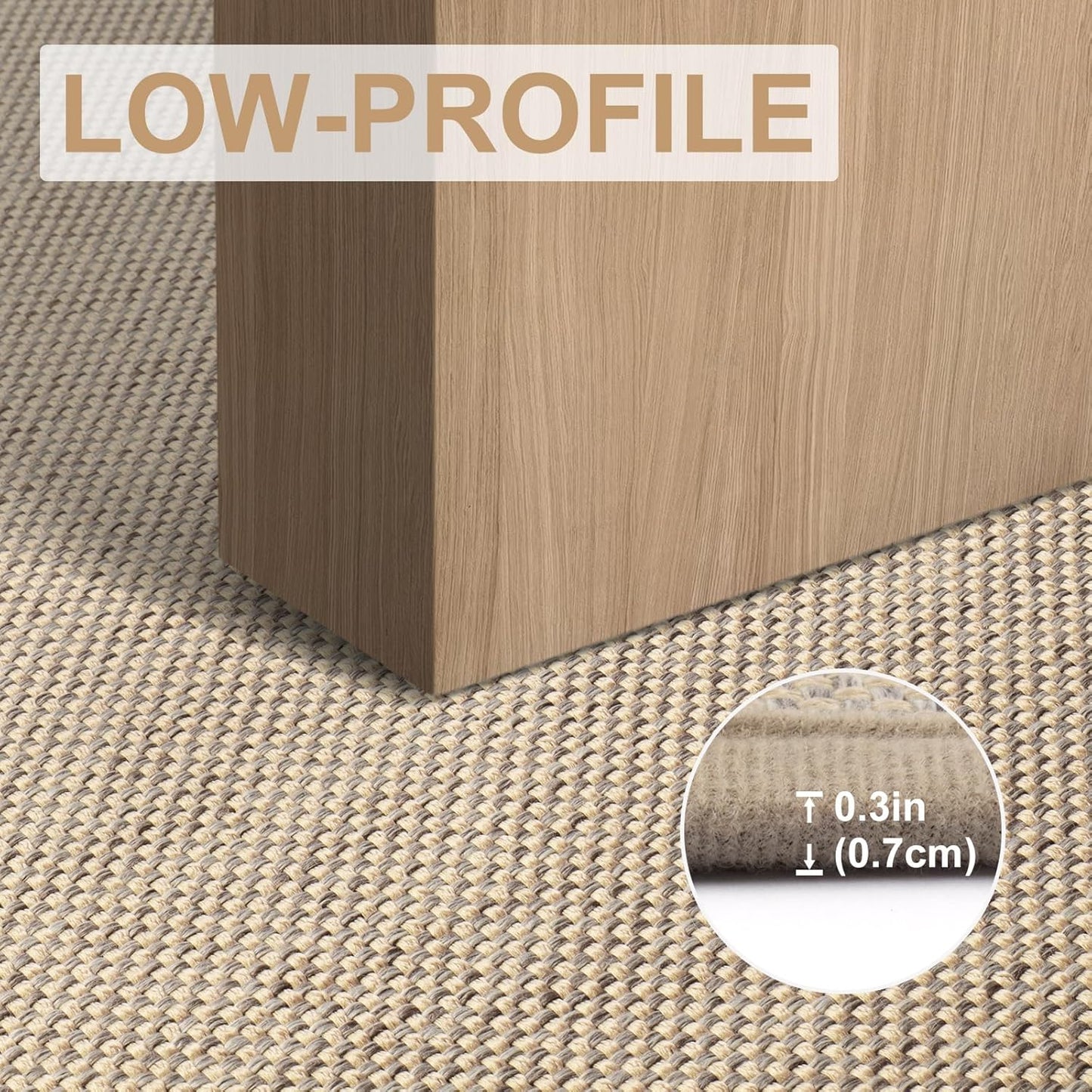 LEKEEPGO Door Mat 36"x59", Non Slip Door Mat Indoor Entrance, Rubber Backing Front Indoor Door mat Washable Absorbent Low-Profile Entryway Entry Resist Dirt Inside Door Mats, Khaki