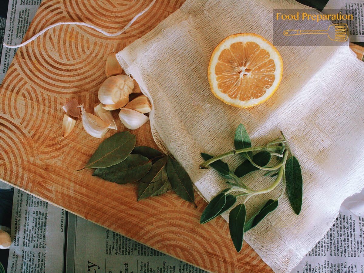 Cheesecloth, Grade 90, 72 Sq Feet, 100% Unbleached Cotton Fabric, Ultra Fine Reusable Cheesecloth for Cooking, Straining (Grade 90-8Yards)