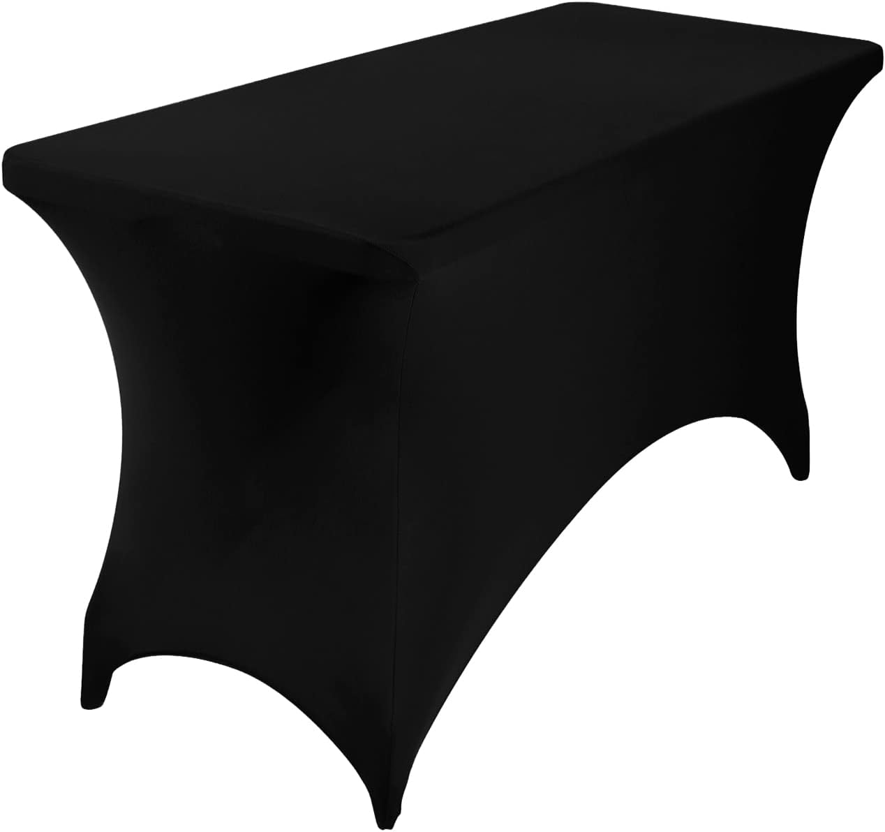 Spandex 4ft Waterproof Table Cover for Party,Wedding, Banquet, and Events(Black)