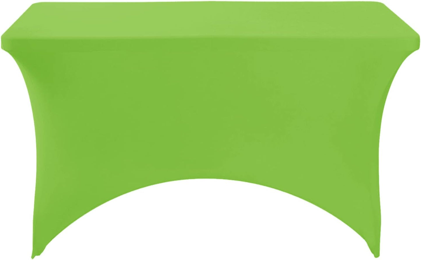 Spandex Table Cover for 4FT or 6ft or 8ft Table Universal Fitted Stretch Tablecloth for Party, Banquet, Wedding and Events-Apple Green