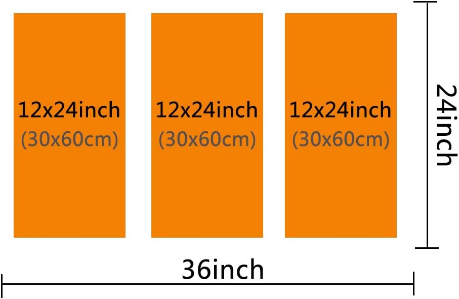 Art Work for Home Walls Sports Car Painting Pictures Canvas Artwork Home Decorations for Living Room Bedroom Giclee Wooden Frame Stretched Ready to Hang Posters and Prints - 12 x 24 inch x 3 Panels