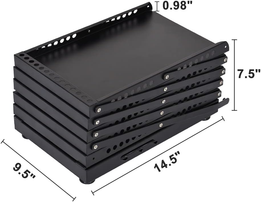 brochure display stand&Foldable Magazine Rack with 5 Pockets for Exhibition and Trade Show (67'X9.5'X14.5')