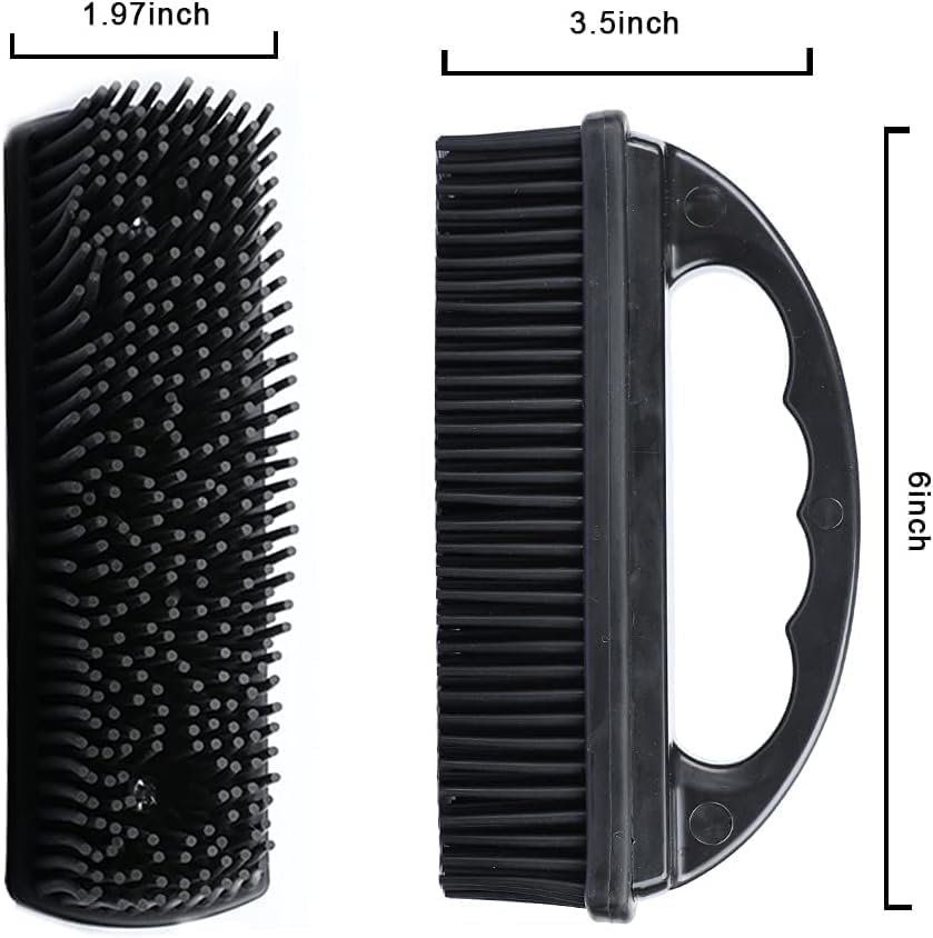 Rubber Pet Hair Removal Brush Lint & Hair Removal Cat Dog Hair Remover Brush Pet Hair Removal Tool Silicone Lint and Debris Remover for Cleaning,Grooming,Lint and Fur Removal,Home (Red&Black)
