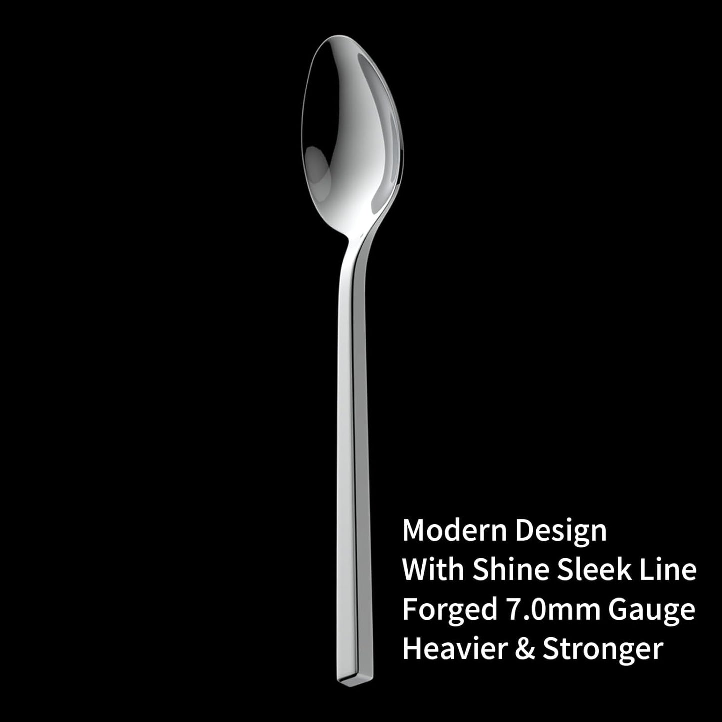 Alata Cube 20-Piece Forged Stainless Steel Flatware Set Cutlery Set,Silverware Set Service for 4,Mirror Finish,Dishwasher Safe