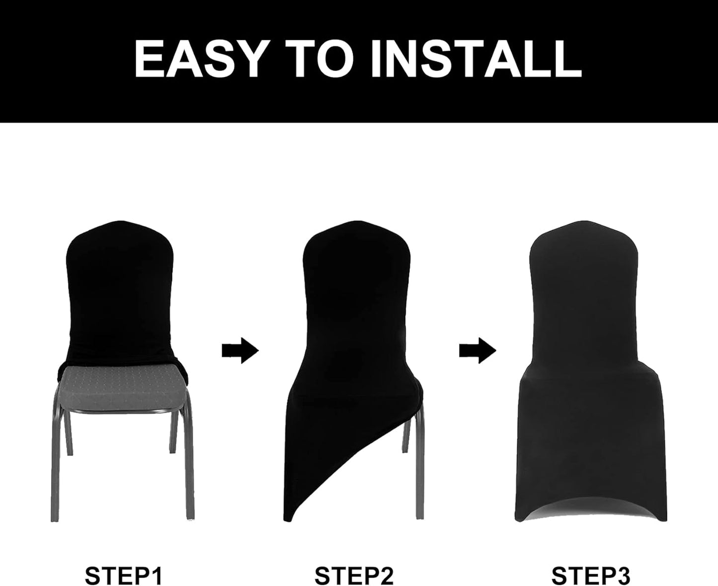 Spandex Chair Covers, 12PCS, Washable Protector for Living Room, Party, Banquet, Wedding, Hotel (Lavender)