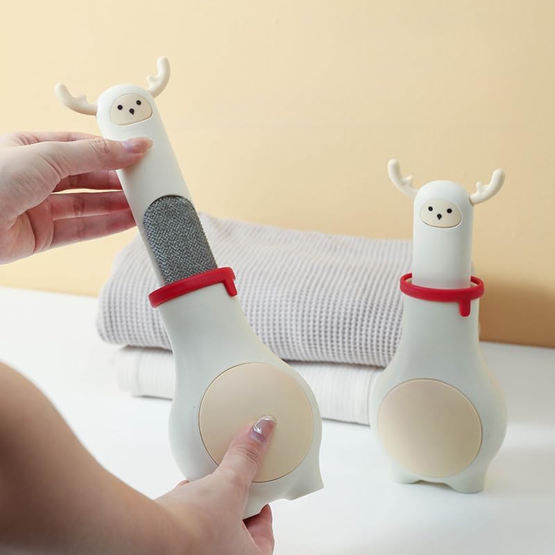 Lint Remover for Travelling, Mini Hair Remover for Clothes, Dog Cats Hair Remover, Mini Lint Brush, Better Than Lint Roller, Fur Cleaning Brush C (Yellow)