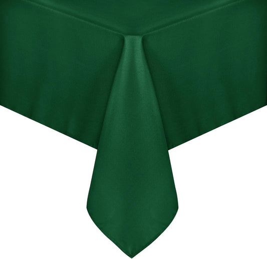 sancua Rectangle Tablecloth - 70 x 90 Inch - Stain and Wrinkle Resistant Washable Polyester Table Cloth, Decorative Fabric Table Cover for Dining Tables, Buffet Parties and Christmas, Hunter Green