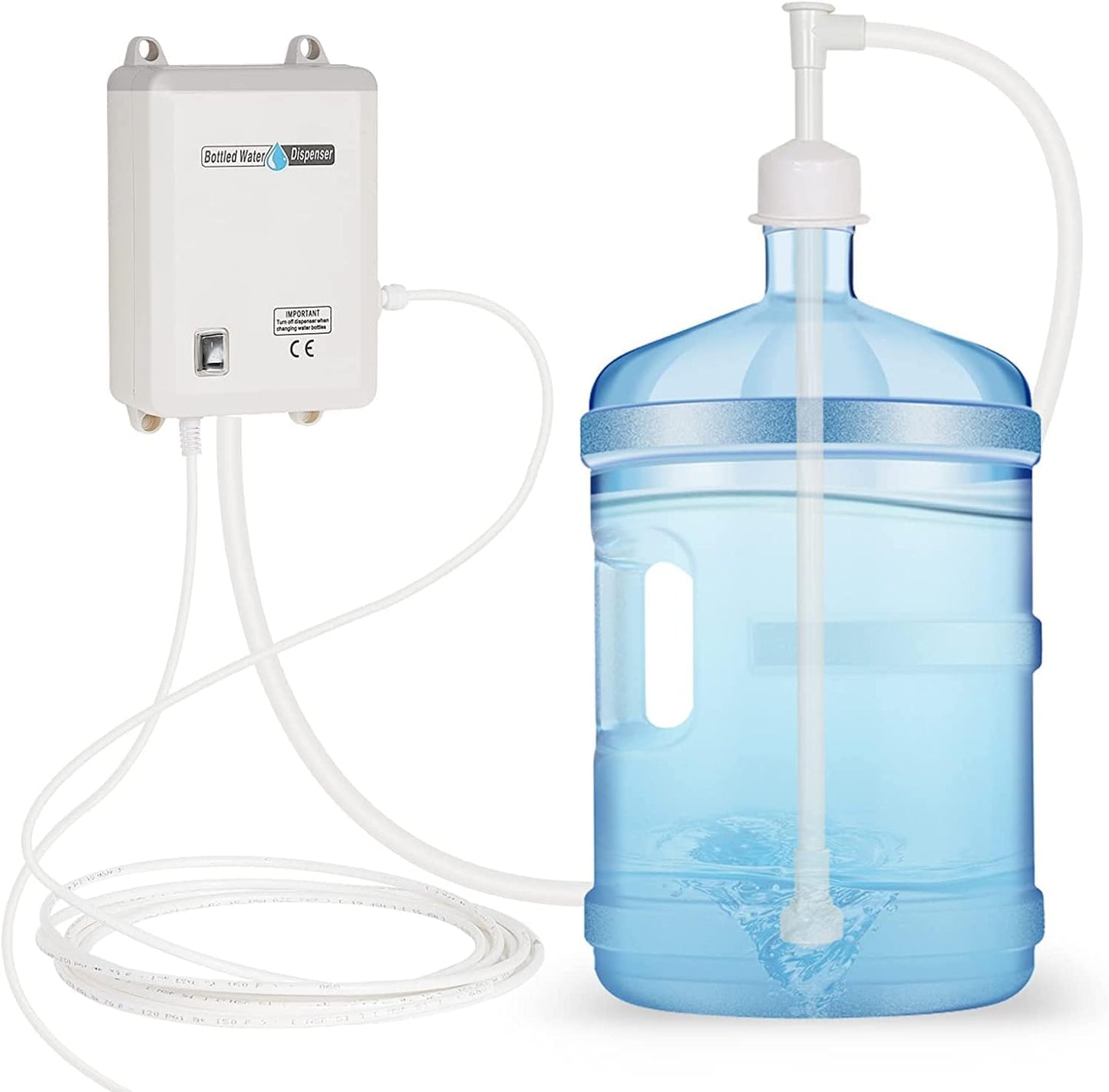 Bottle Water Dispenser Pump System Self-Priming 110V AC US Plug Drinking Water Pump Single Tube Food Grade Suitable for Coffee/Tea Maker, Water Dispenser, Refrigerator, Ice Maker
