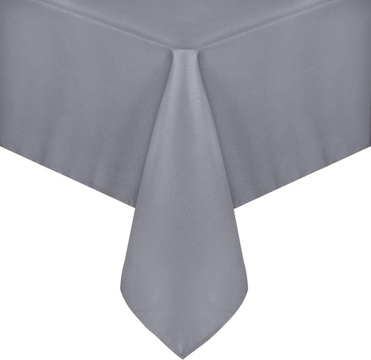 sancua Square Tablecloth - 54 x 54 Inch - Stain and Wrinkle Resistant Washable Polyester Table Cloth, Decorative Fabric Table Cover for Dining Tables, Buffet Parties and Camping, Light Grey