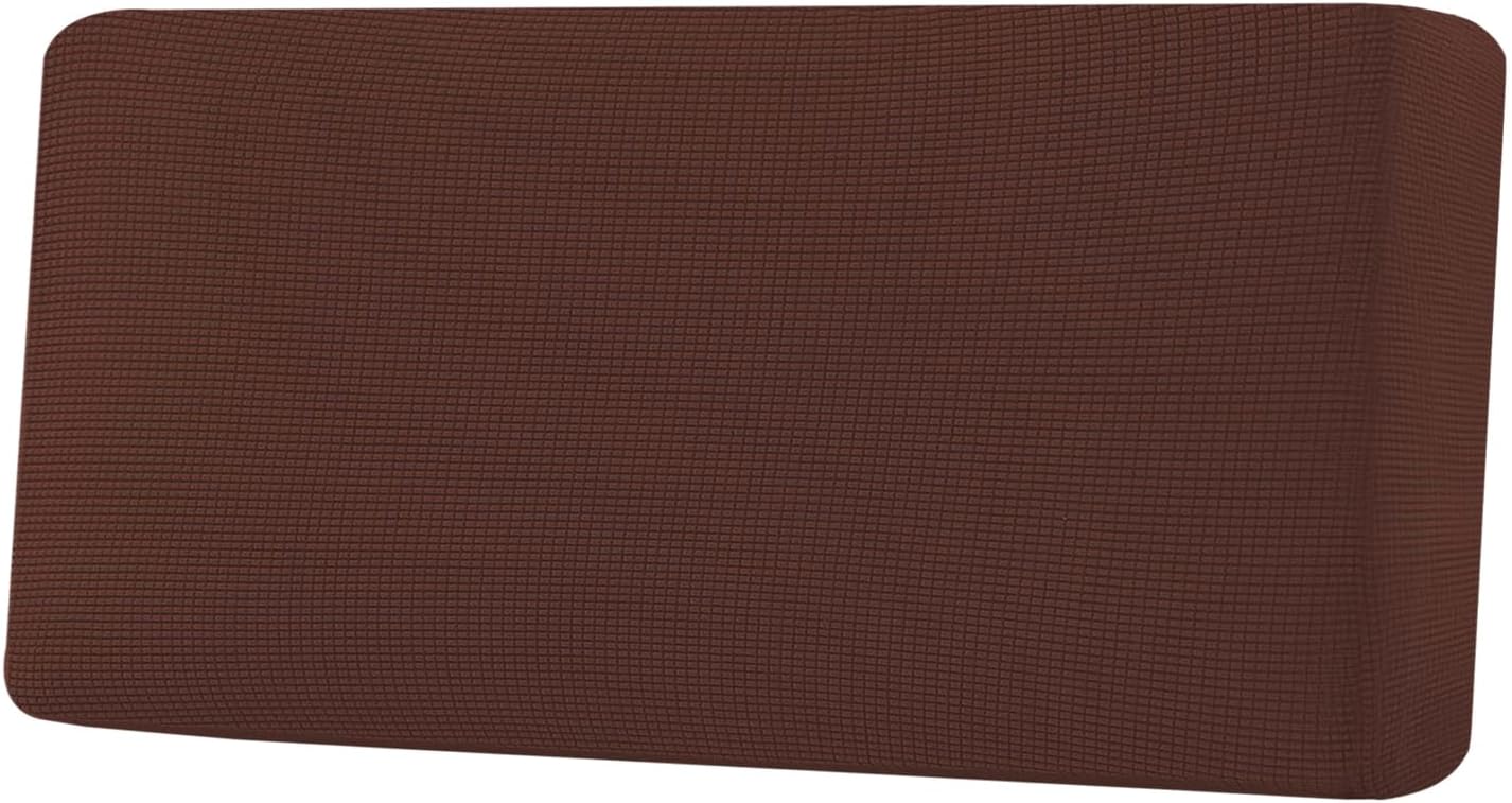 H.VERSAILTEX Super Stretch Individual Seat Cushion Covers Sofa Covers Couch Cushion Covers Slipcover Sets Thick Jacquard Textured Twill Fabric (1 Piece Sofa Cushion Cover, Burnt Brick)