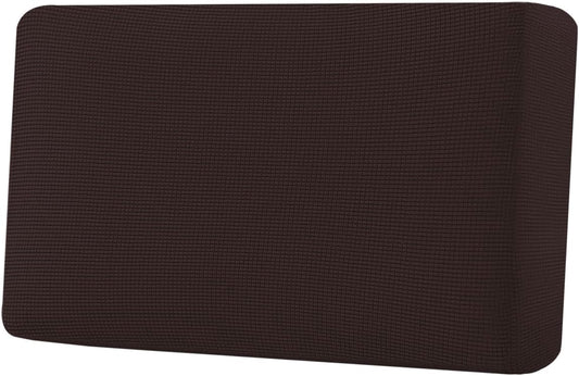 H.VERSAILTEX Super Stretch Individual Seat Cushion Covers Sofa Covers Couch Cushion Covers Slipcover Sets Thick Jacquard Textured Twill Fabric (1 Piece Loveseat Cushion Cover, Chocolate)