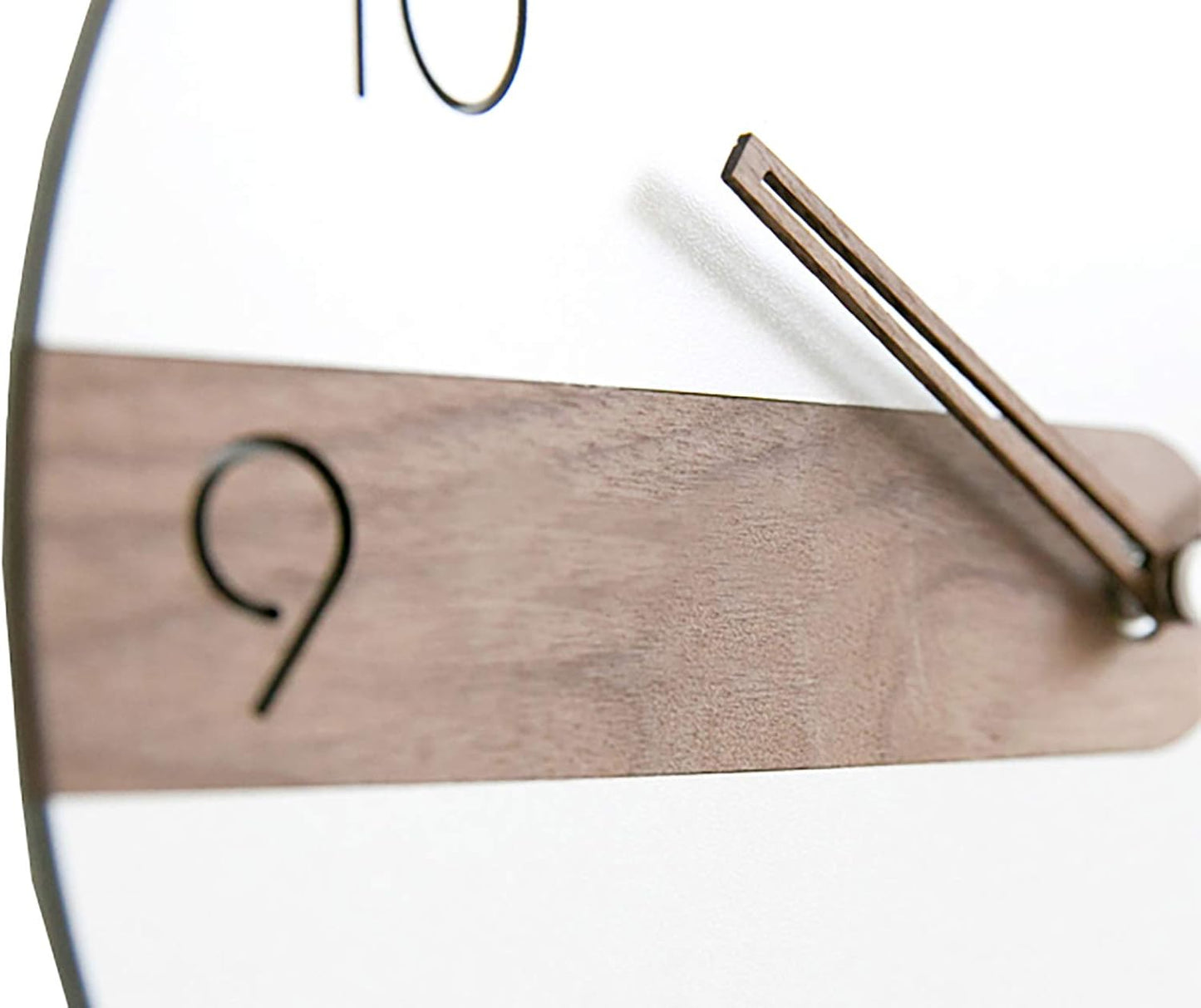 Stephanie Imports Modern Minimalist Exposed Wood Silent Wall Clock (Numerical)