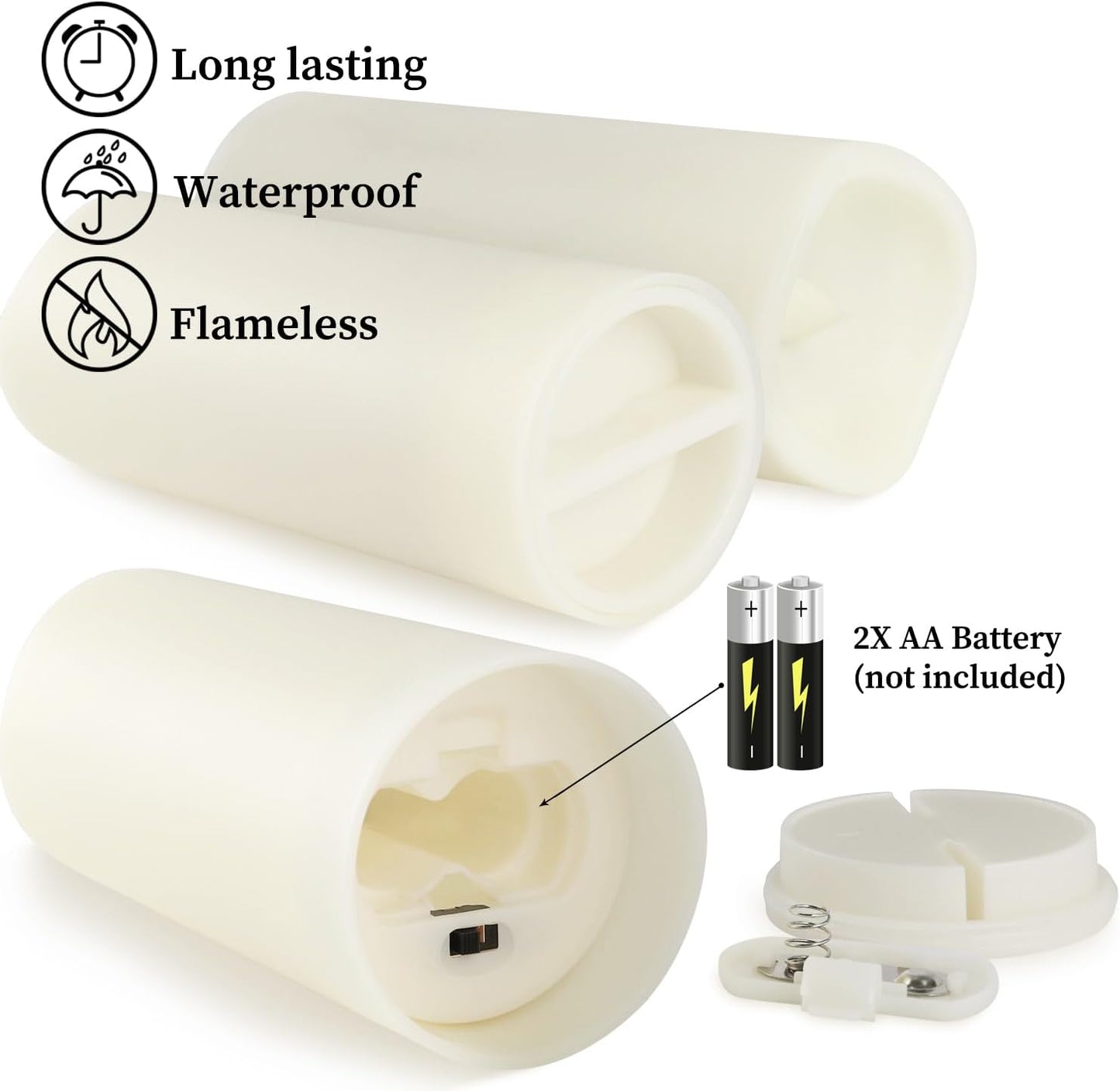 144-Pack LED Flameless Candles with Remote Control for Home and Special Occasions (Three Sizes)
