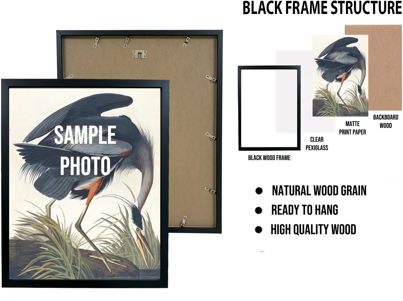 Deer in Forest Poster Art Print, Halloween Scary Vintage Wall Art Academia Spooky Painting Decoration for Horror Prints, Gothic Posters Bedroom Decor 89 (Deer in Forest, 8 x 10 inches, Black Frame)