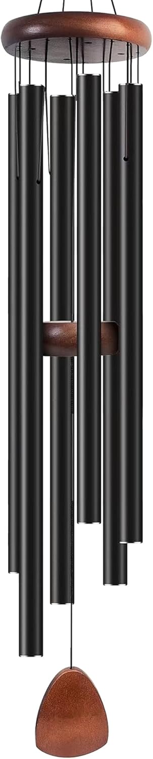 Wind Chime for Outside Deep Tone, 55 inch Large Wind Chimes, 6 Heavy Duty Tubes Aluminium Metal Extra Large Wind Chimes, Decoration for Garden, Patio, Yard, Gift for Mother's Day
