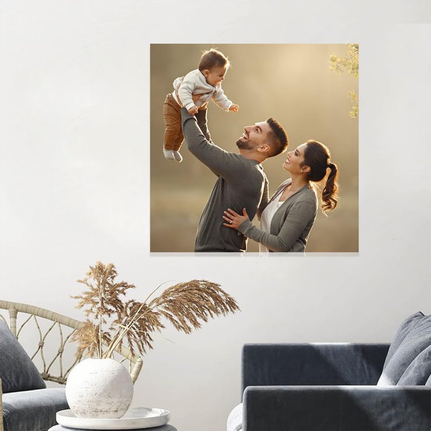 GZZFXXD Personalized Custom 11''x11'' Canvas Prints with Your Photo/your Image Large Wallart Wall Decor for Bedroom Dining room Living room Children's room(Unframed)