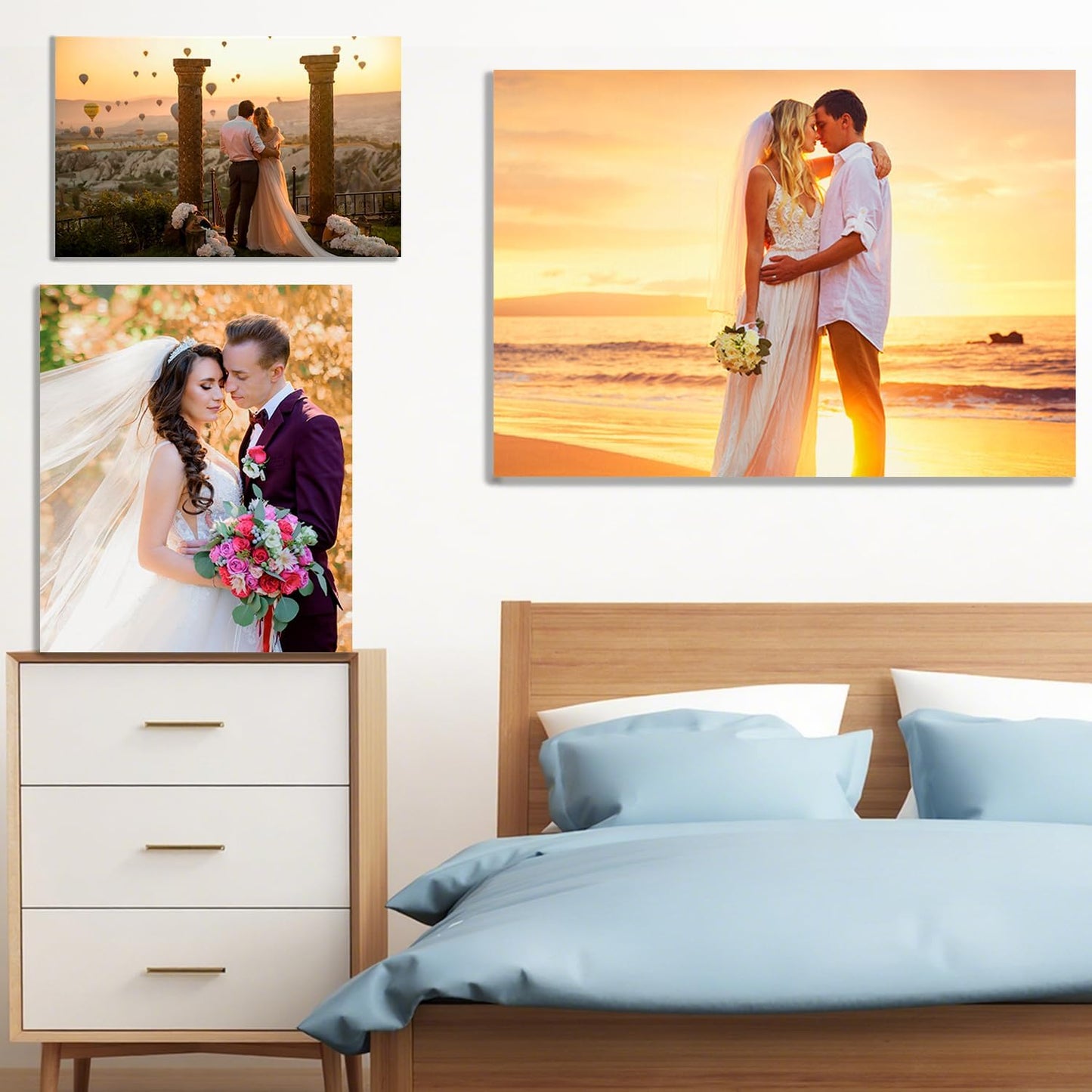 YUNART Ship Next Day - Custom Canvas Prints with Your Photos, Personalized Canvas with Pictures Print for Wall Art Bedroom, Customized Photo Gifts for Couple Men Women Mom Baby Dog Family - 11"x14"
