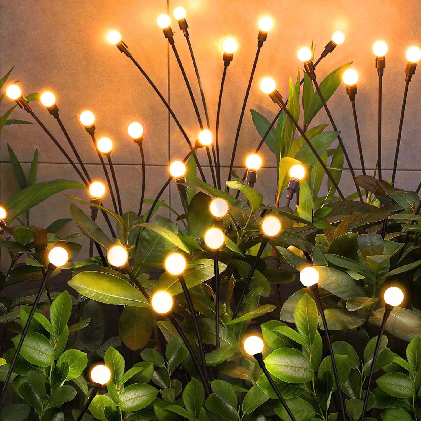 Solar Garden Lights Outdoor, 4 Pack 32LED Swaying Light Waterproof Solar Lights Outdoor for Yard Pathway Patio, Swaying Lawn Decor as Gardening Gifts for Women Holiday