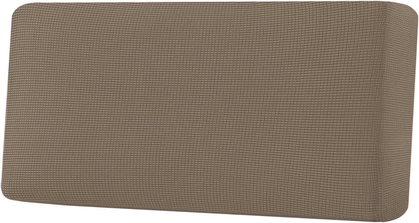H.VERSAILTEX Super Stretch Individual Seat Cushion Covers Sofa Covers Couch Cushion Covers Slipcover Sets Thick Jacquard Textured Twill Fabric (1 Piece Sofa Cushion Cover, Macchiato)