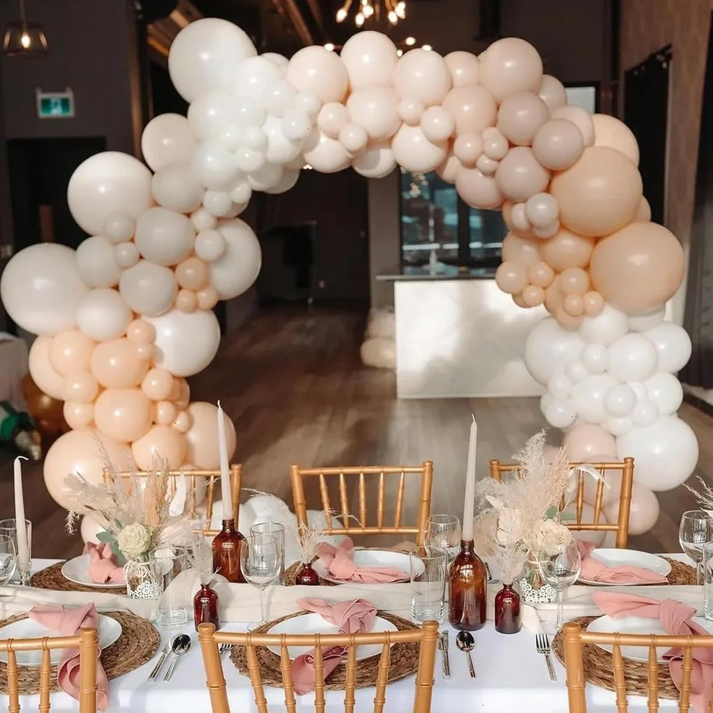 130pcs Blush Pink Balloons Different Sizes 18" 12" 10" 5" Boho Pink Latex Balloon Garland Arch Kit for Birthday Baby Shower Graduation Wedding Gender Reveal Party Decorations