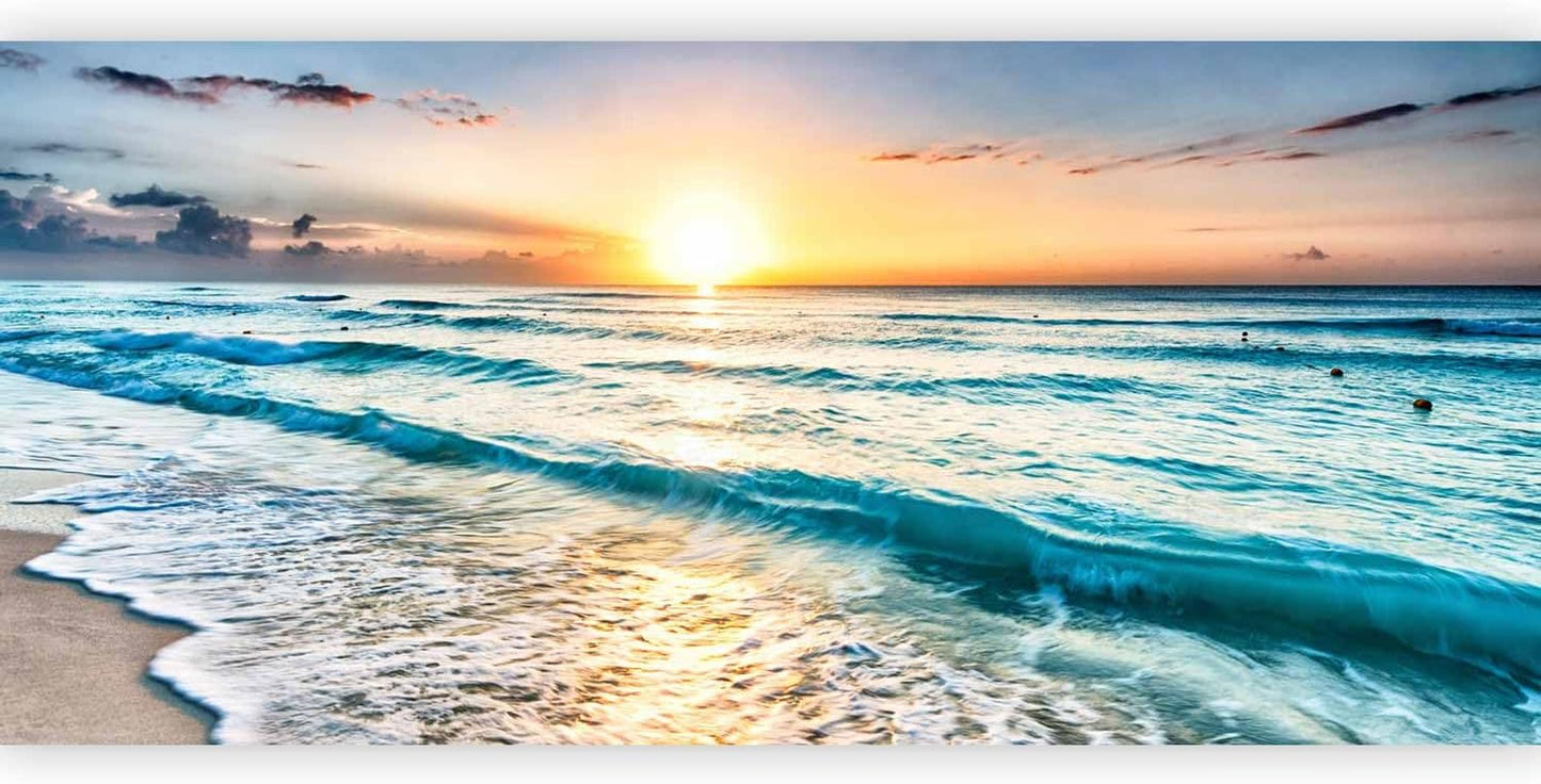 artgeist Wall Mural Peel and Stick Nature 212x98 in - XXL Self-Adhesive Corner Wallpaper Removable Large Sticker Foil Angle Wallpaper Nature Beach Sand Sea Viewc-B-0552-a-b