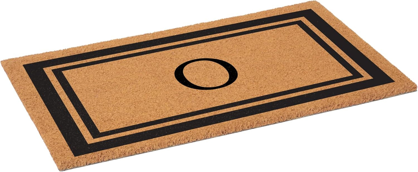 Calloway Mills 152962436O Black Border 24" x 36" Monogram Doormat, (Letter O)