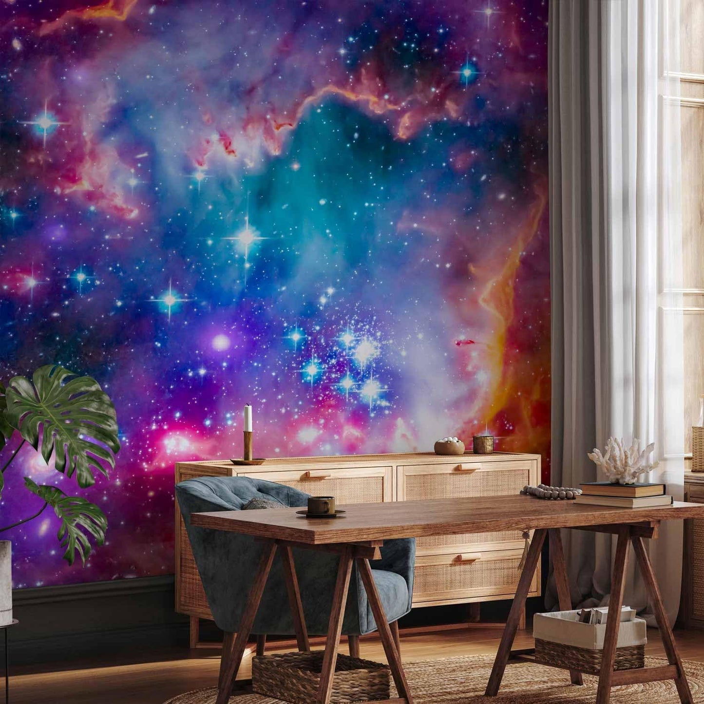 artgeist Wall Mural Abstract 79x55 in - XXL Non-Woven Wallpaper Fleece Wall Decor Photo Print Picture Image Design Abstract Cosmos Sky Star i-G-10010-a-a