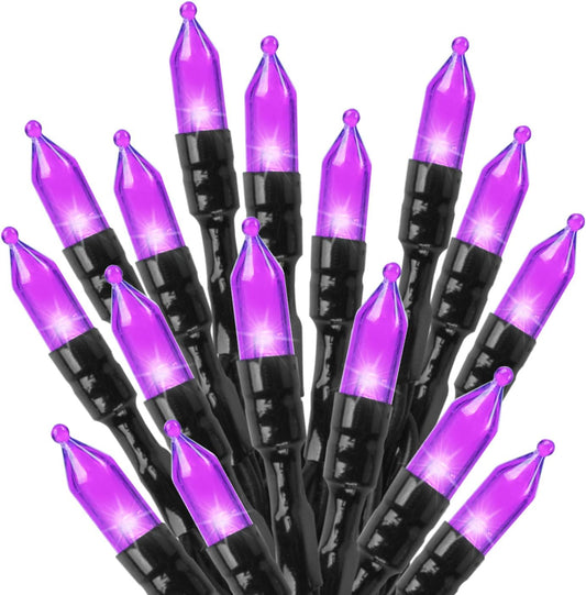 Minetom Halloween String Lights Outdoor, 98 Feet 300 Led Christmas Lights with 8 Lighting Modes for Halloween Party Christmas Xmas Tree Lights Decor(Purple)