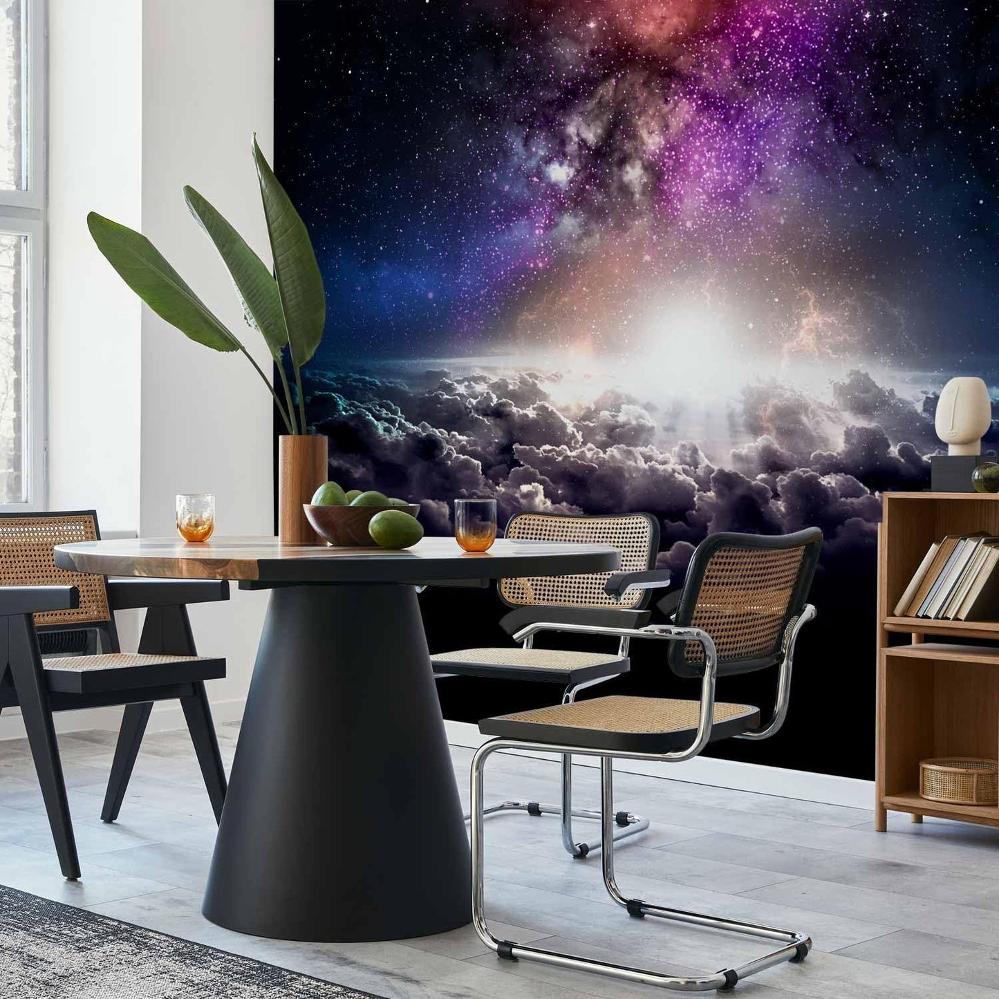artgeist Premium Wall Mural Galaxy 157x110 in - Non-Woven Wallpaper Fleece Wall Decor Photo Print Picture Image Design Home Mural Cosmos Sky Star Cloud Purple i-A-10009-a-a