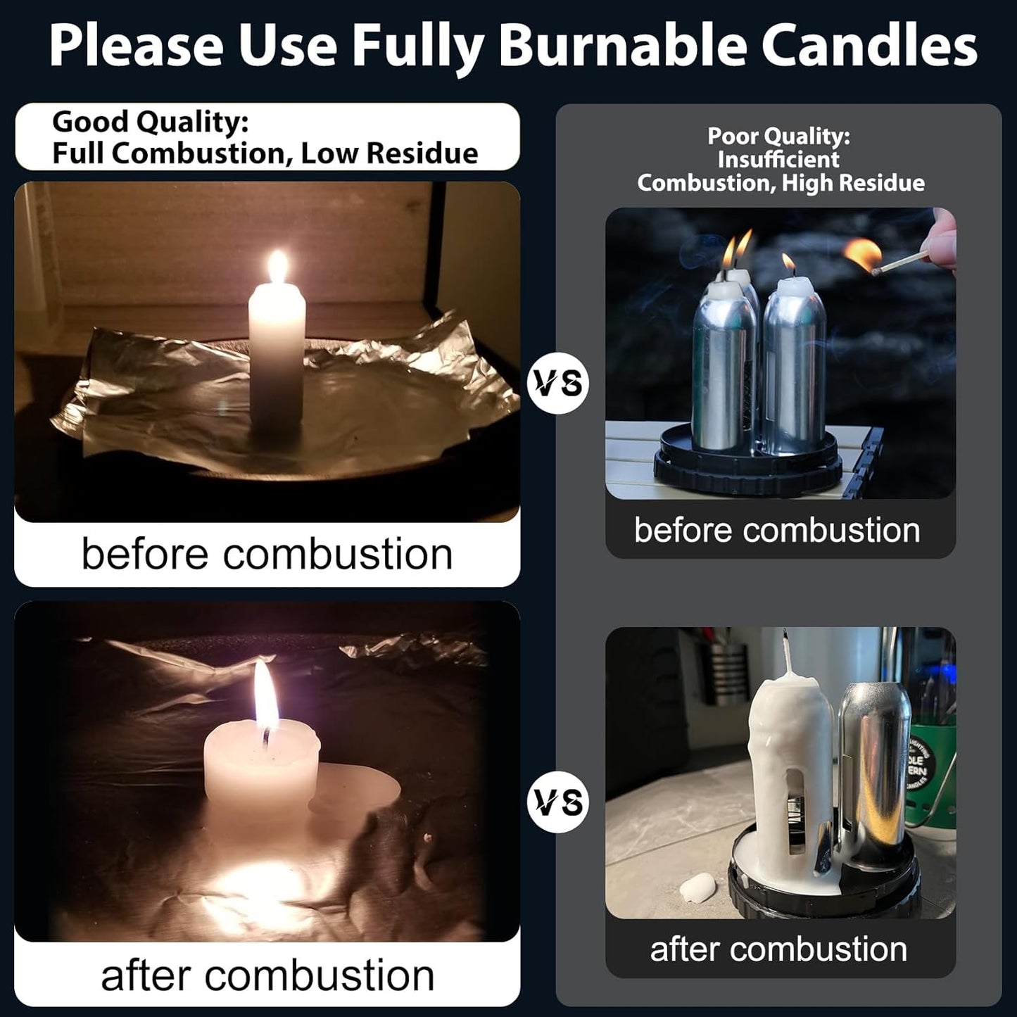 Candle Lantern, Camping Gear for Campers Use, Without Candles