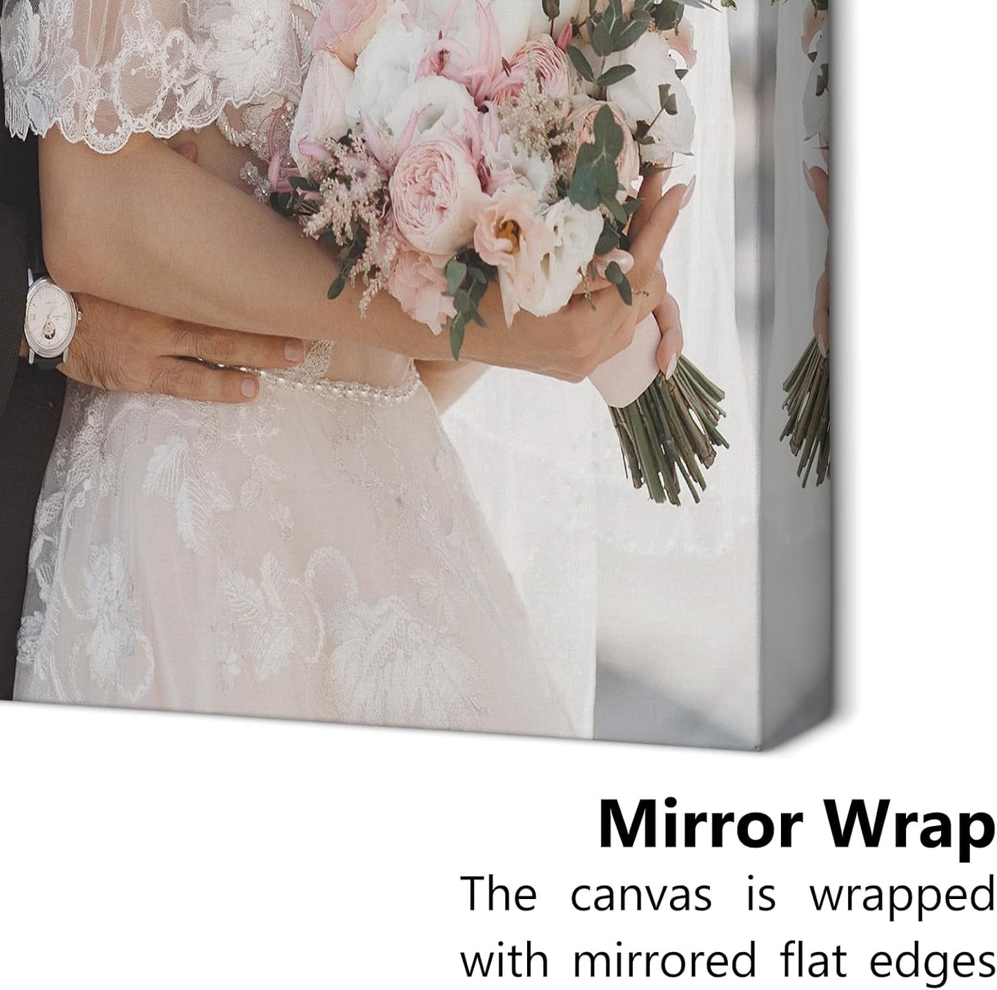 Personalized Custom Canvas Prints with Your Photos & Text, Customized Picture Print, Transform Own Images Into Framed Wall Art Digitally Printed Photo to Canvas, Keepsakes Gifts for Family 18x12’’