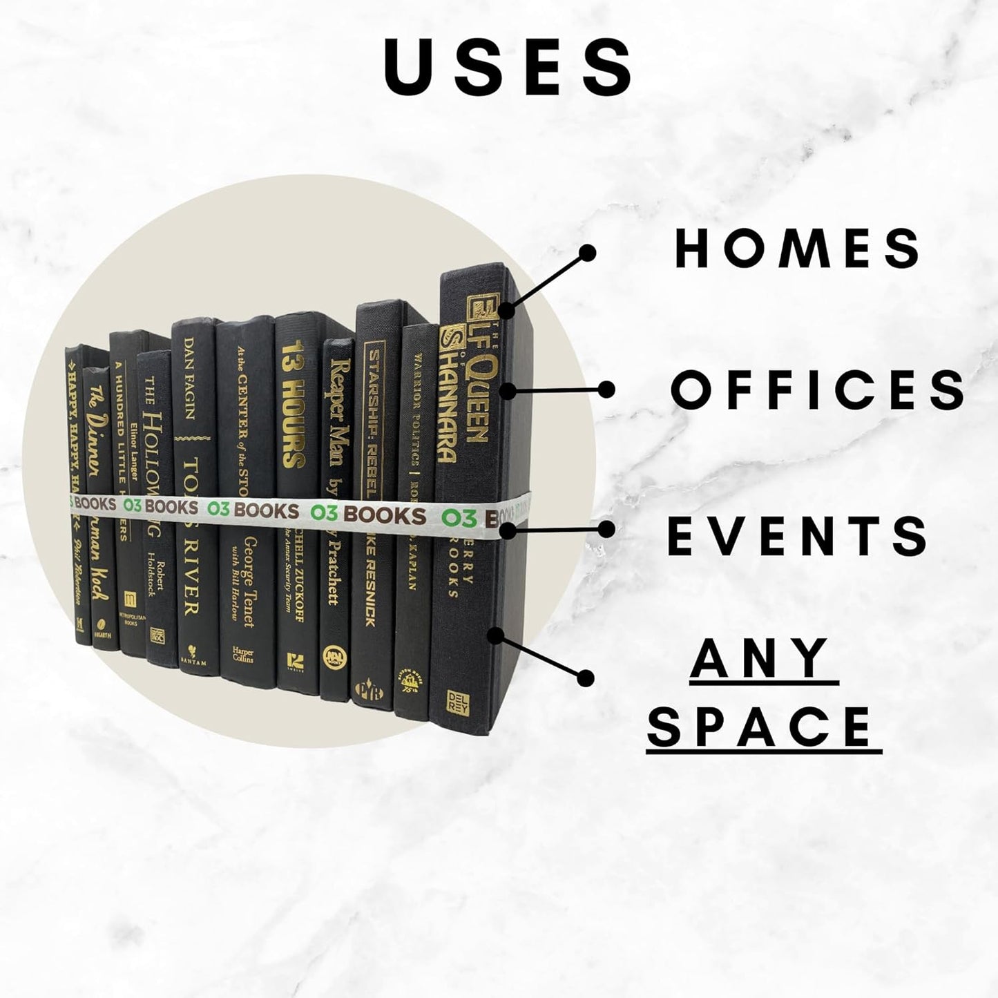 Curated Decorative Books Hardcover Décor Books for Home Décor, Choose Color, Interior Design, Office, Wedding Display, Instant Library, or Staging (Violet, Three Feet)