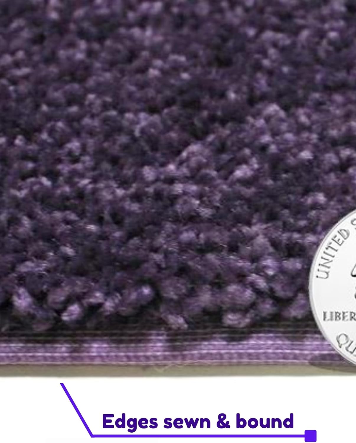 KOECKRITZ Soft and Colorful Kids Classroom Area Rugs (Passes Flammability Pill Test) Many Sizes and Bright Colors to Select from (8' x 12', Eggplant)
