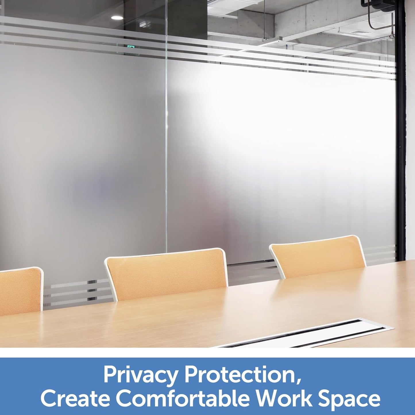 HIDBEA Frosted Window Privacy Film - Non Adhesive Static Cling Glass Stickers Sun UV Blocking Heat Control Door Covering Decals for Home Office, 29.5 x 78.7 Inch