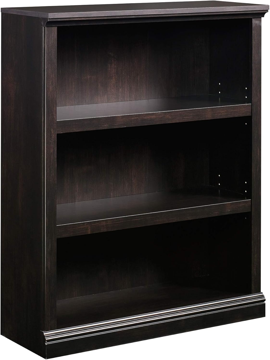 Sauder 3 Tier Book Shelf Wooden Bookcase Multipurpose Bookshelf for Home Office, Living Room, in Estate Black