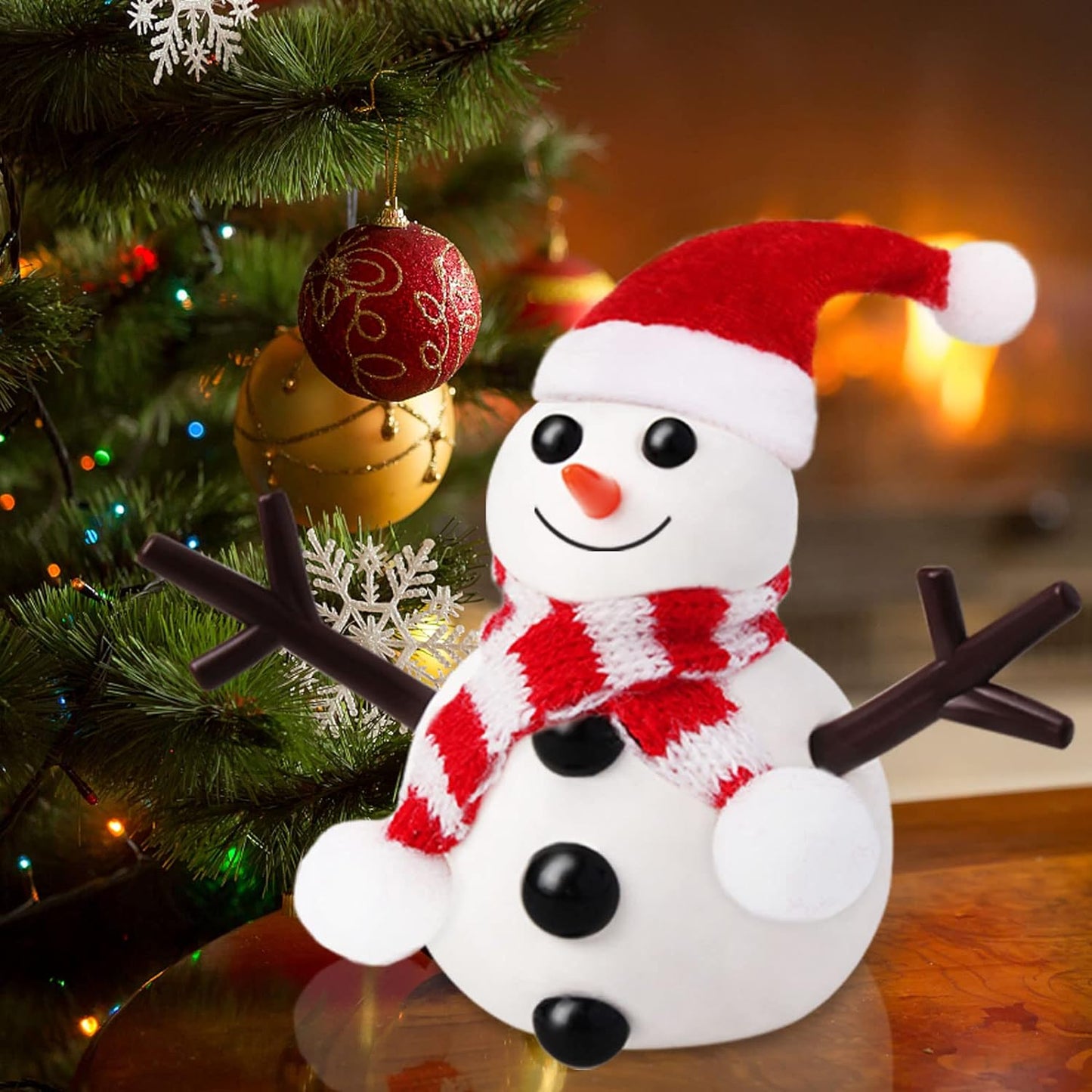 9 Pack Build a Snowman Kit Snowman Crafts for Kids,Modeling Clay Snowman DIY Kit, Christmas Stocking Stuffers for Kids,Christmas Crafts Xmas Gift