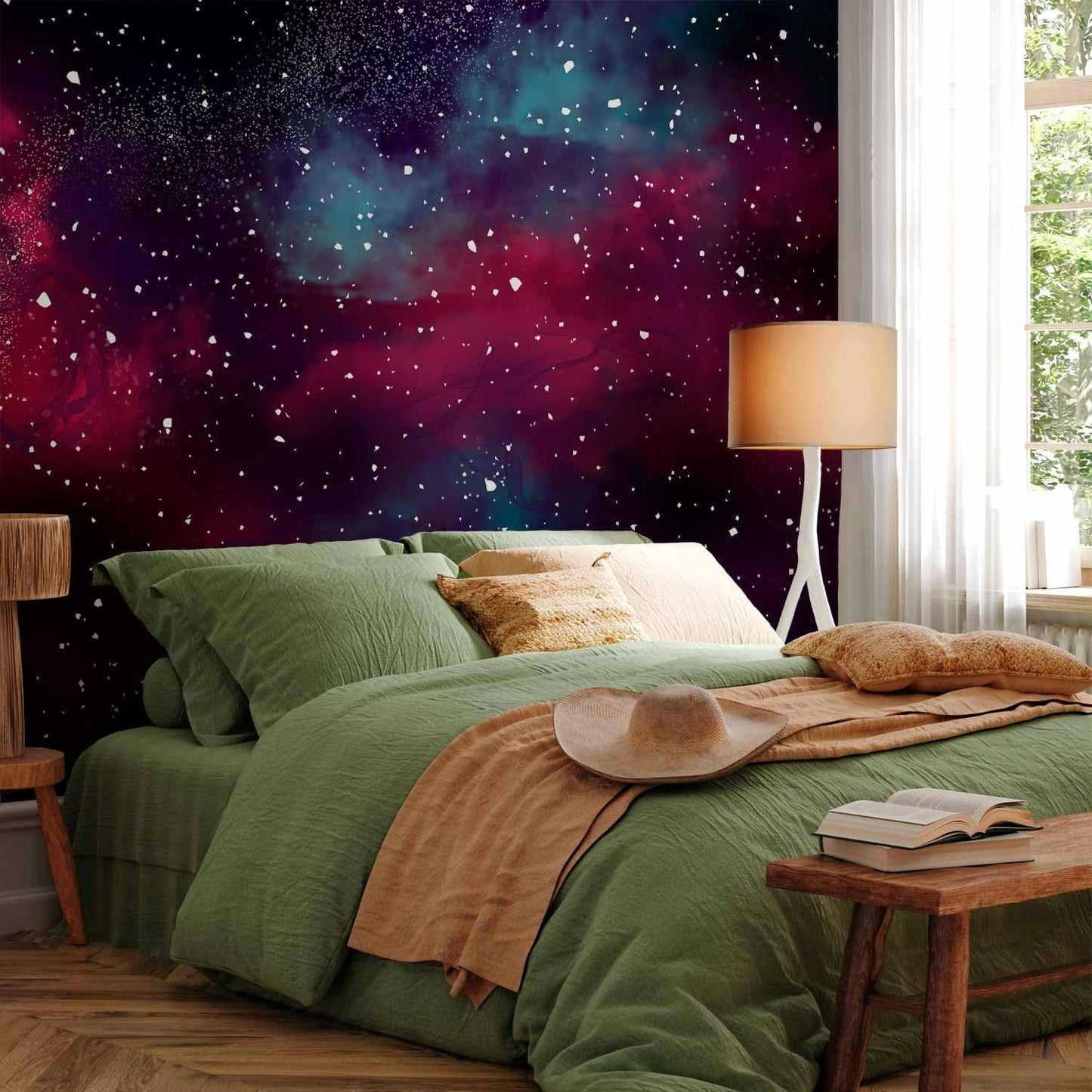 artgeist Wall Mural Space 96x69 in - Peel and Stick Self-Adhesive Wallpaper Removable Large Sticker Foil Wall Decor Print Design Mural Galaxy Universe Cosmos Sky a-A-10326-a-a