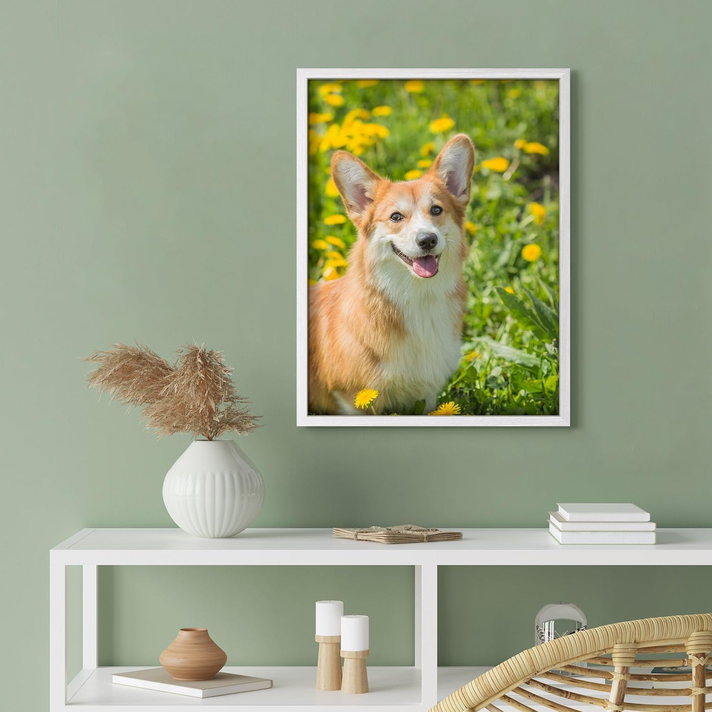 NWT Custom Framed Poster Prints with Your Any Photos, Personalized Canvas Pictures for Wall to Print Framed - 11"x14" White