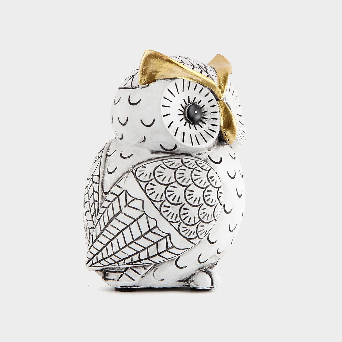 Owl Statue for Home Decor Accents,Owl Decor for Bookshelf Bedroom Living Room Office Table Desk Mantle TV Stand Boho Decoration,Modern Shelf Decor Accents Animal Sculptures for Birds Lovers,Owls Gift