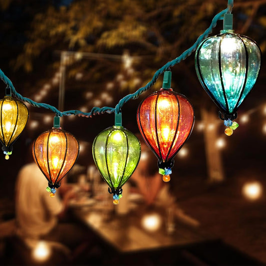 7 Pcs of 11FT Multicolor String Lights with 10 Bulbs, UL Listed Connectable Waterproof Decorative LED Lights Hanging for Backyard Patio, Indoor/Outdoor for Christmas Wedding Party Festival Lighting