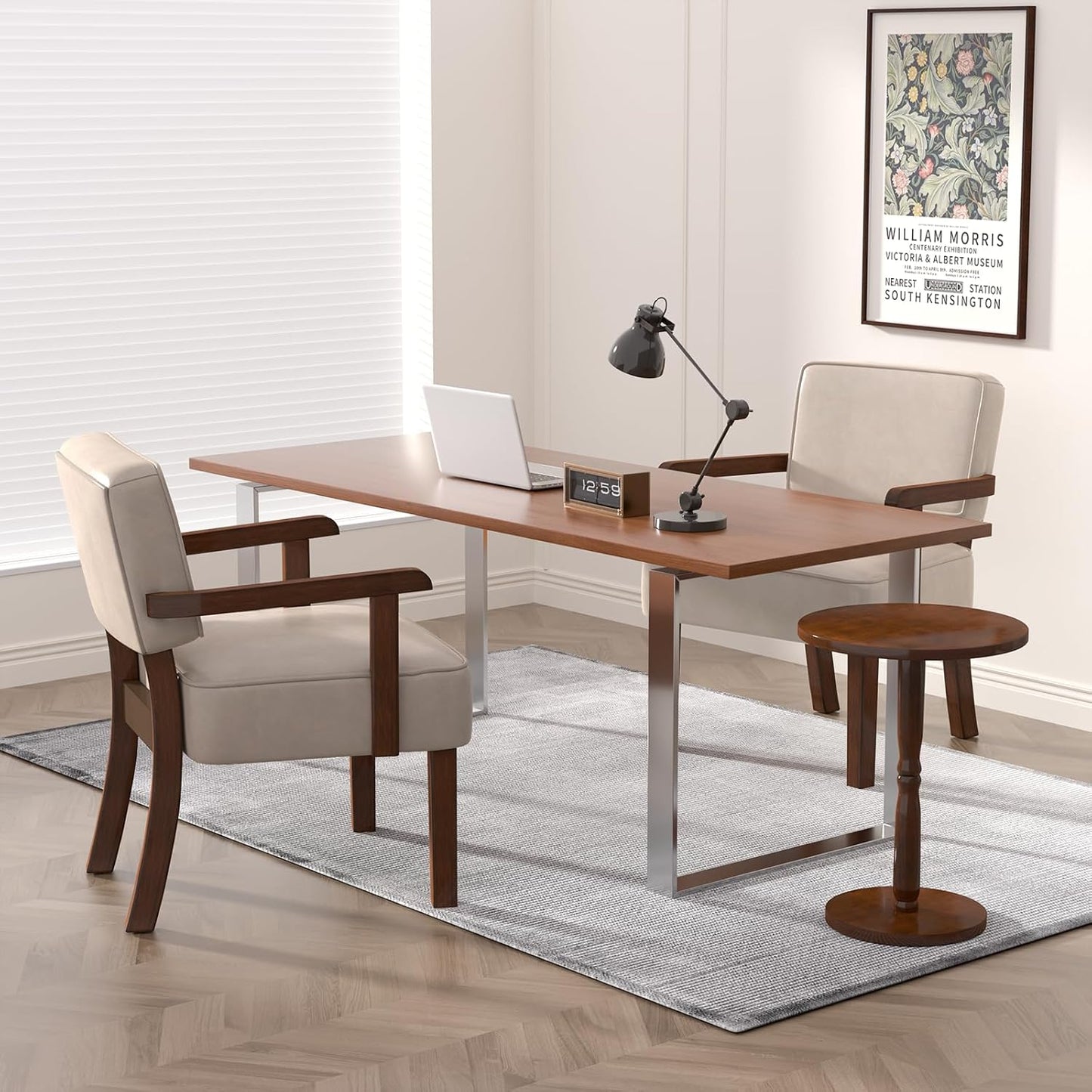 Accent Chair, PU Leather Chair for Living Room Oversized Armchair with Soft Seat and Armrests for Bedroom Dinning Reading Waiting Room (One Chair)