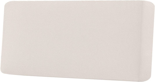 H.VERSAILTEX Super Stretch Individual Seat Cushion Covers Sofa Covers Couch Cushion Covers Slipcover Sets Thick Jacquard Textured Twill Fabric (1 Piece Sofa Cushion Cover, Ivory)