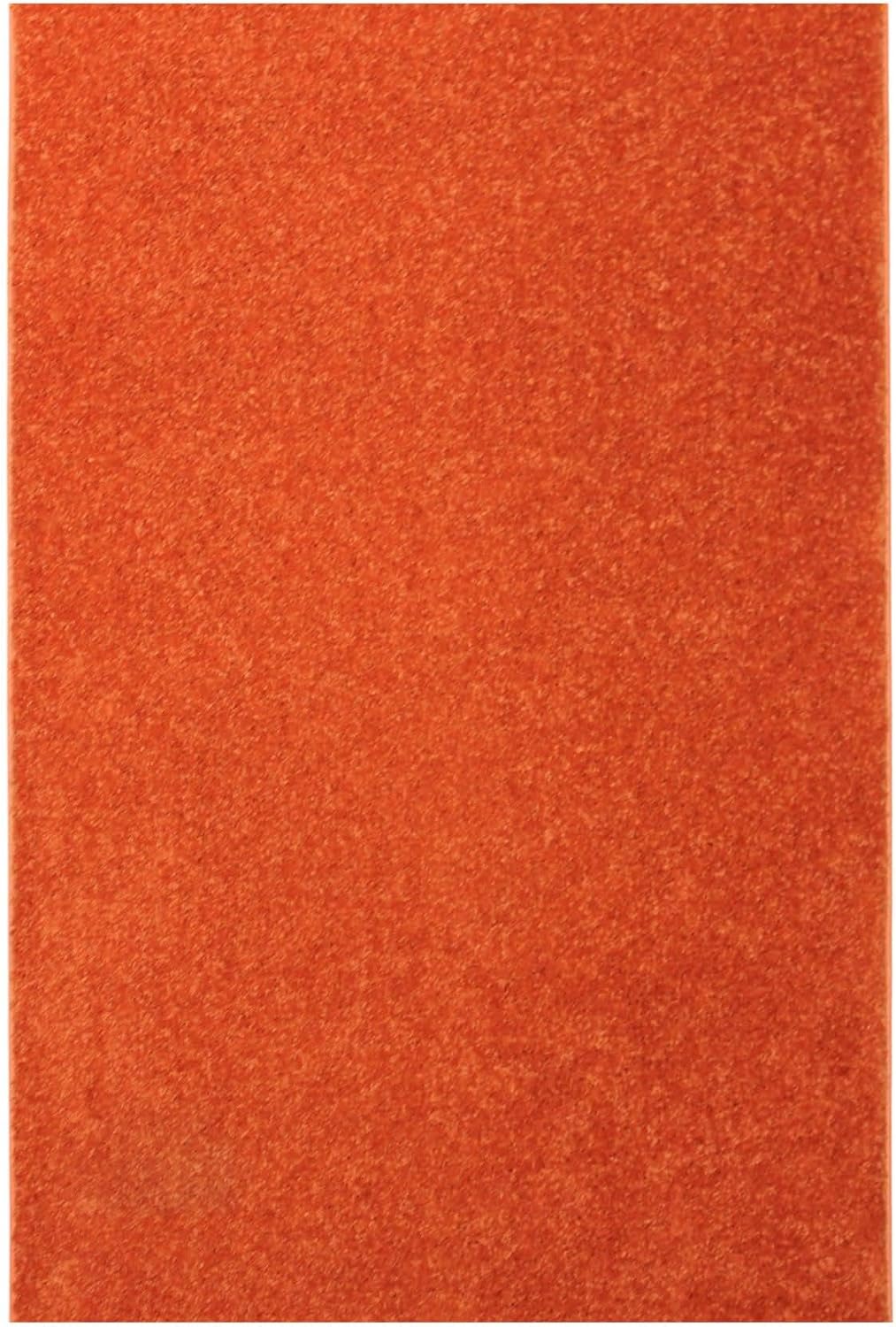 KOECKRITZ Soft and Colorful Kids Classroom Area Rugs (Passes Flammability Pill Test) Many Sizes and Bright Colors to Select from (3' x 12', Tangerine)