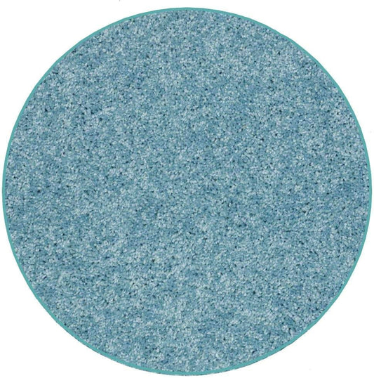 KOECKRITZ Soft and Colorful Kids Classroom Area Rugs (Passes Flammability Pill Test) Many Sizes and Bright Colors to Select from (12' Round, Surf)