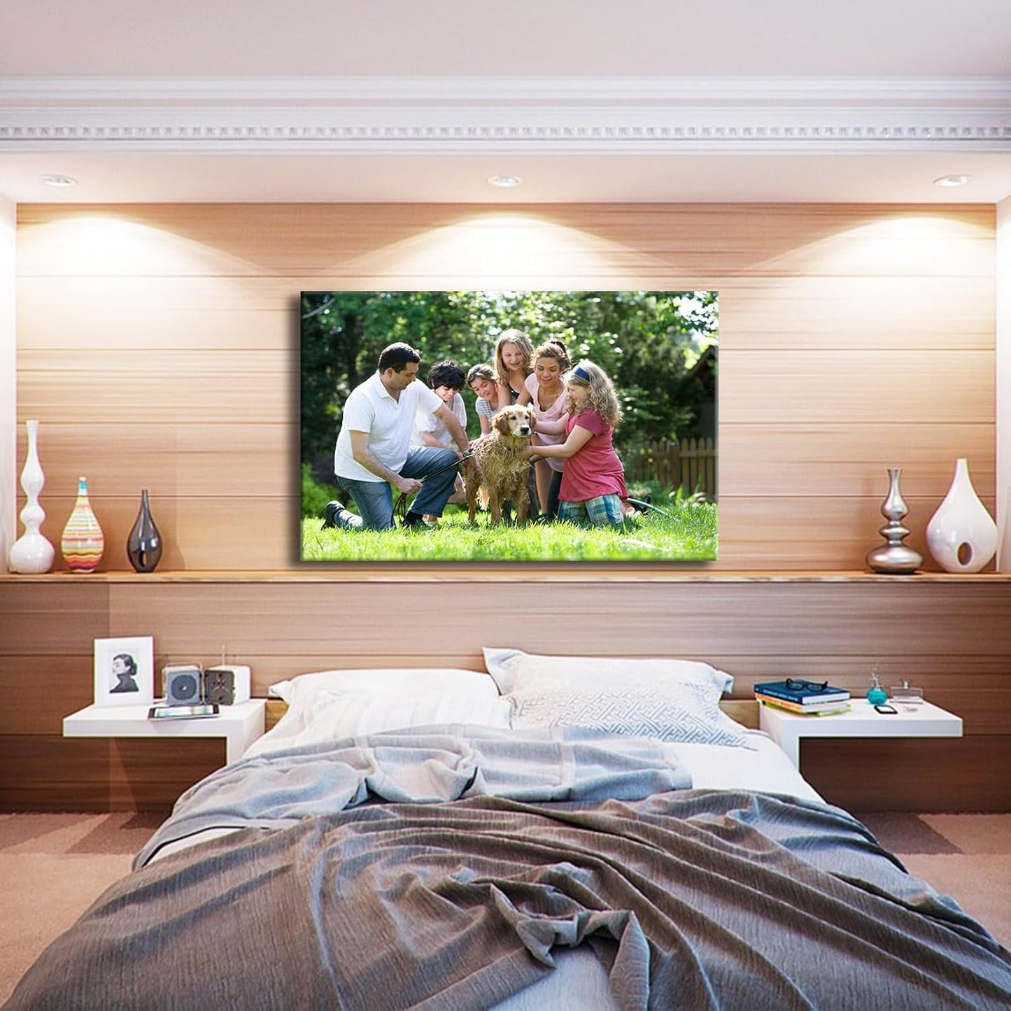 Laoife Custom Canvas Prints with Your Photos 24"x16", Canvas Photo Prints Custom, Personalized Canvas Wall Art for Office Home Bedroom Living Room Wall Decor, Gift for Father's Day Birthday Wedding