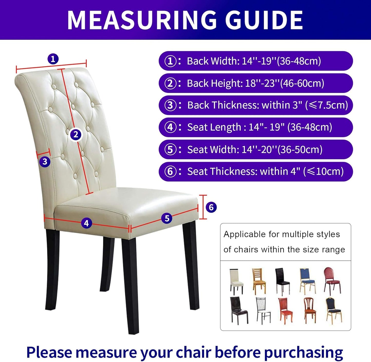 Howhic Stretch Chair Covers for Dining Room Set of 2, Removable Washable Dining Room Chair Covers, Dining Chair Slipcovers Seat Protector, Great for Home Decor and Banquet (Chocolate, 2 Pack)