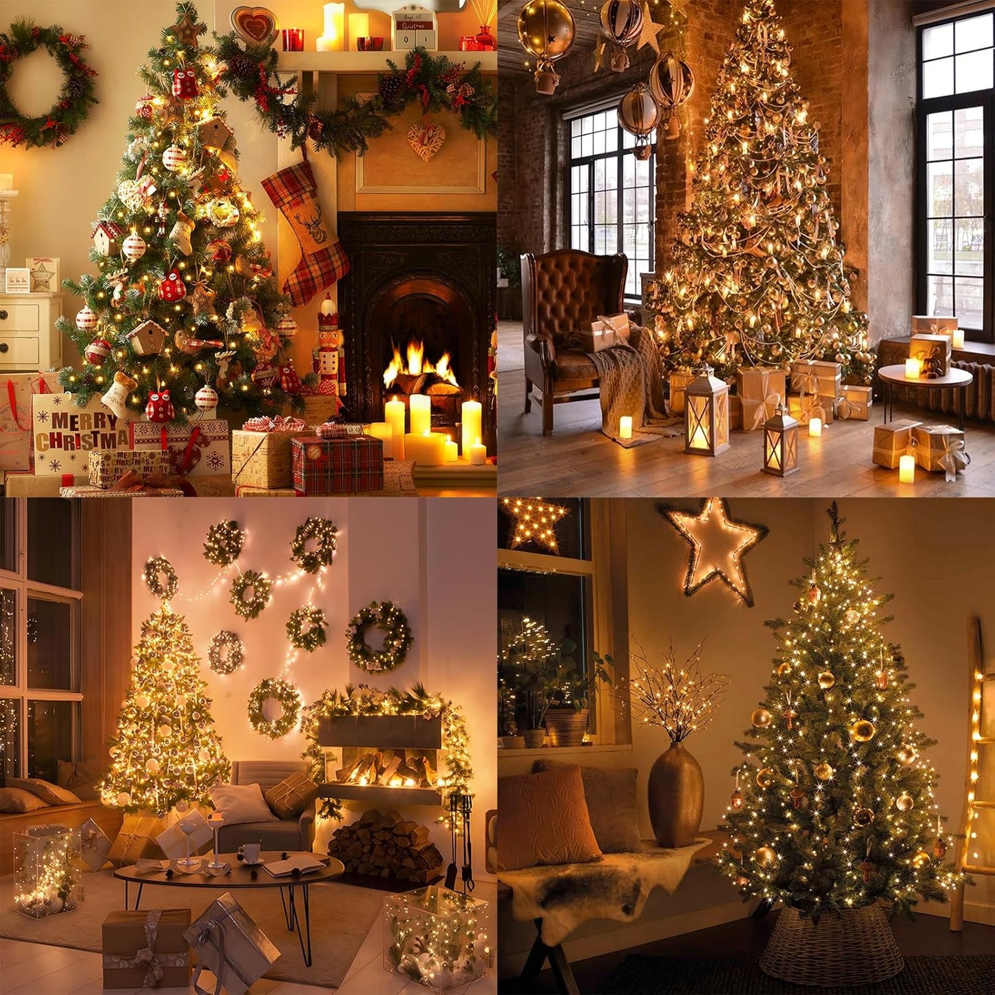 Super-Long 165FT 500 LED Christmas Tree Decor String Lights Indoor Outdoor, 8 Modes & Timer & Memory Function, Waterproof Fairy Lights- for Xmas Tree, Holiday Party, Garden Decorations (Warm White)